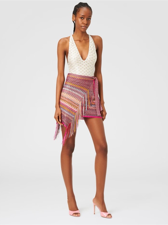 Missoni Other - WEEKEND SALE 💫 Missoni Mare Multicolor Chevron Knit Pareo with Fringe Detail
